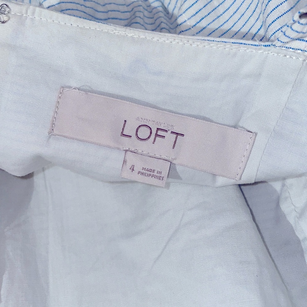 LOFT Pinstripe Dress, Size 4. - Picture 3 of 4